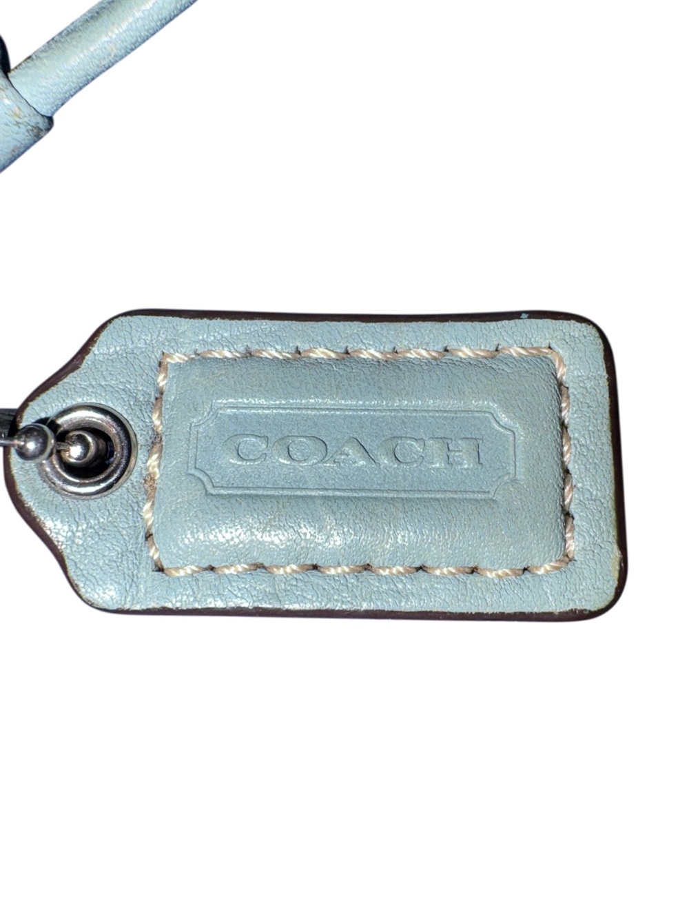Coach Y2K Legacy Flap Pebbled Leather Wristlet in Seafoam - Picture 5 of 7